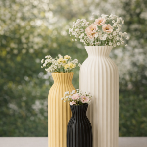 Elegant sett med 3 dekorative vaser